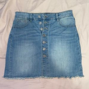 blue jean skirt